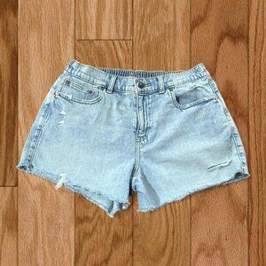 Aerie daydream denim short NWT M medium indigo wash distressed Stretch waist